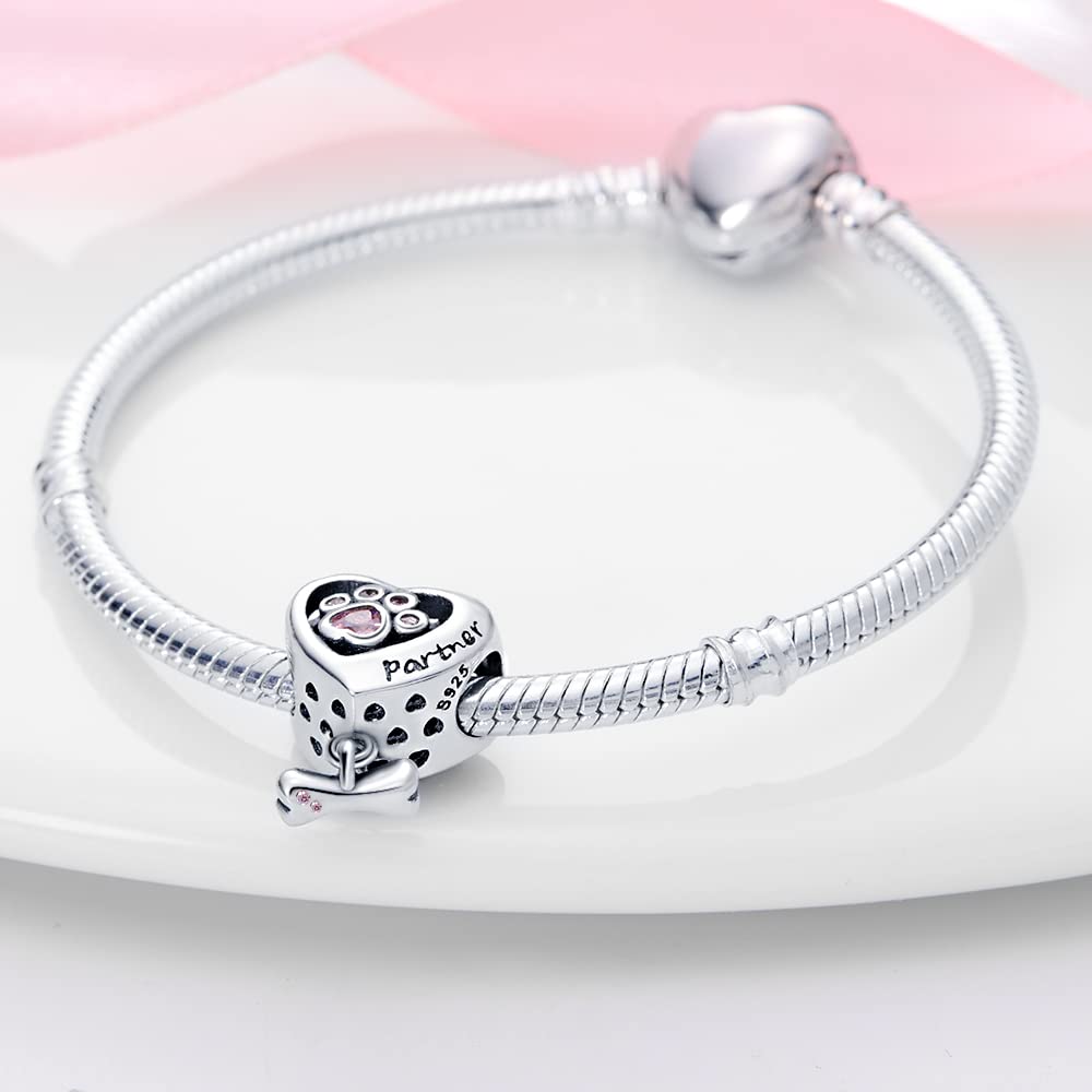 KUNSIR Charms Abalorios Colgante para mujer, plata de ley 925, compatible con pulseras y collares Pandora, compatible con pulseras europeas para mujeres y niñas