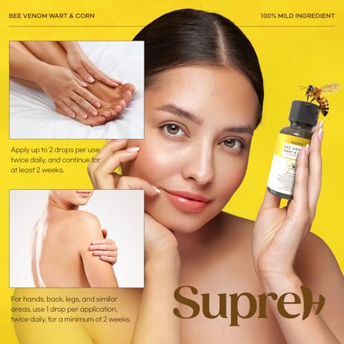 fast-acting bee venom wart remover wart freeze off with salicylic acid amp bee venom cream - wart removal for plantar genital 18 ml