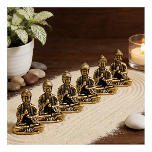 Set 6 Figuras Mini Buda Decorativas miniatura 1