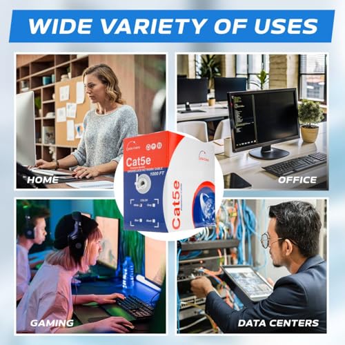 SATMAXIMUM Cable Ethernet Cat5e 500ft UTP CCA Azul miniatura 4