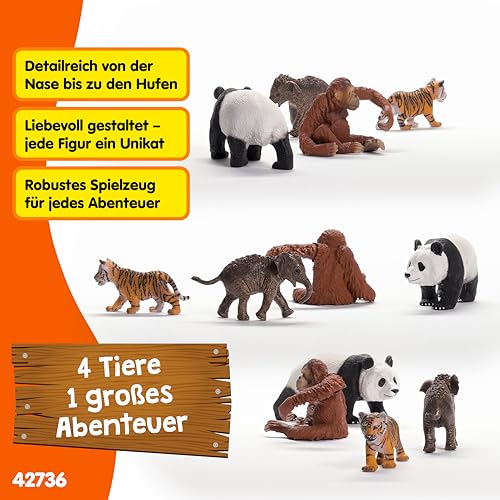 Schleich WILD Life | Asien Starterset 42736 | ab 3 Jahren | 4 Teile – Ansicht 3