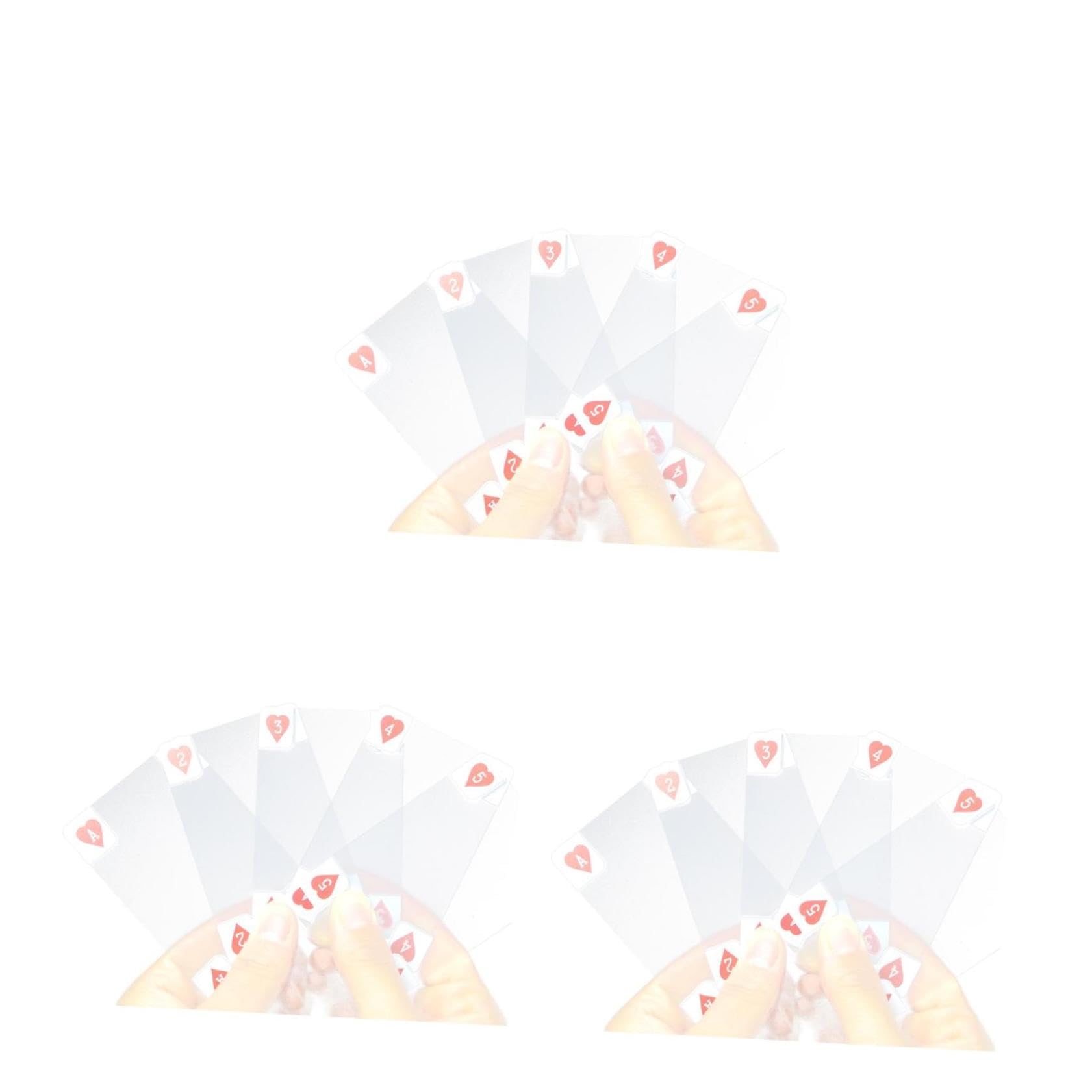 ibasenice 3pezzi Carte Da Poker Plastica Trasparente Impermeabili Creativo Per Giochi e Collezionismo Materiale Flessibile e Resistente Ai Graffi