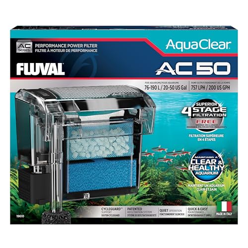 Filtro de Mochila para Acuario Fluval AquaClear AC50, 757 lph