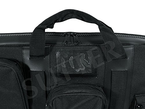 SUTTER Premium Waffentasche 125x35x12cm Schwarz - Abschließbare Gewehrtasche Gewehrkoffer