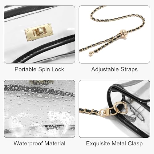 Image of YGR Clear Bag Stadium Event Concert Approved, Transparent Clear Crossbody Purse Shoulder Bag for Women