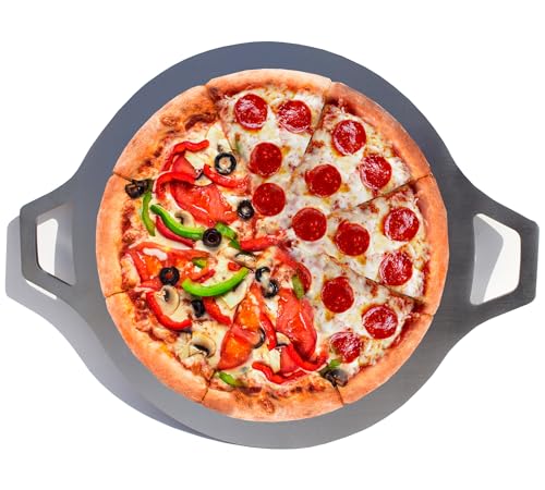Pizza Steel for Oven & Grill &ndash; Heavy Duty Baking Steel Pizza Stone, Round Baking Steels with Dual...
