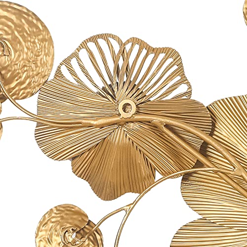 Asense Metal Flower Wall Decor, Modern Wall Hanging Sculpture Art, Home Decorations Accents For Living Room Bedroom Kitchen Or Office #TOP6