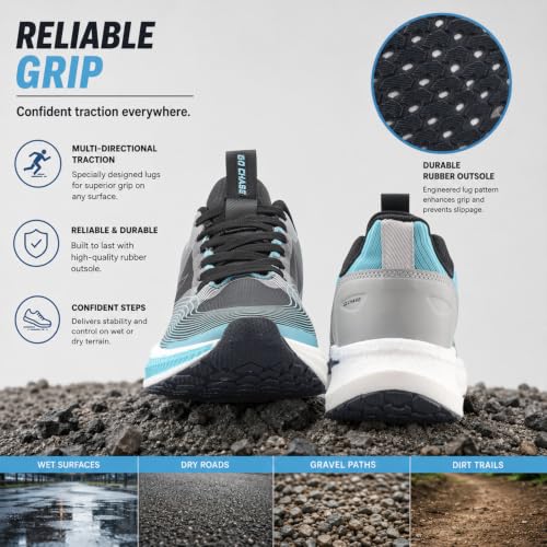 Image of ASIAN Hypercushion-09 Men's Running Shoes with Max Cushion Sole, Lace-Up Support, Lightweight Design for Running & Training