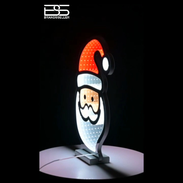 Brandsseller Weihnachtsbeleuchtung Mit Infinity-Effekt – LED Dekofigur, 28,5x7x40 Cm, Timer 6/18h, 3m Kabel