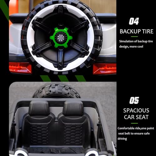 Srecap WN 502 Rechargeable Battery Operated Jeep for Kids,Cars with Light & Music | Ride on Toy Baby Big Battery Car | Electric Jeep for Kids to Drive 2 to 7 Years Boy Girl (Grey) - Image 5