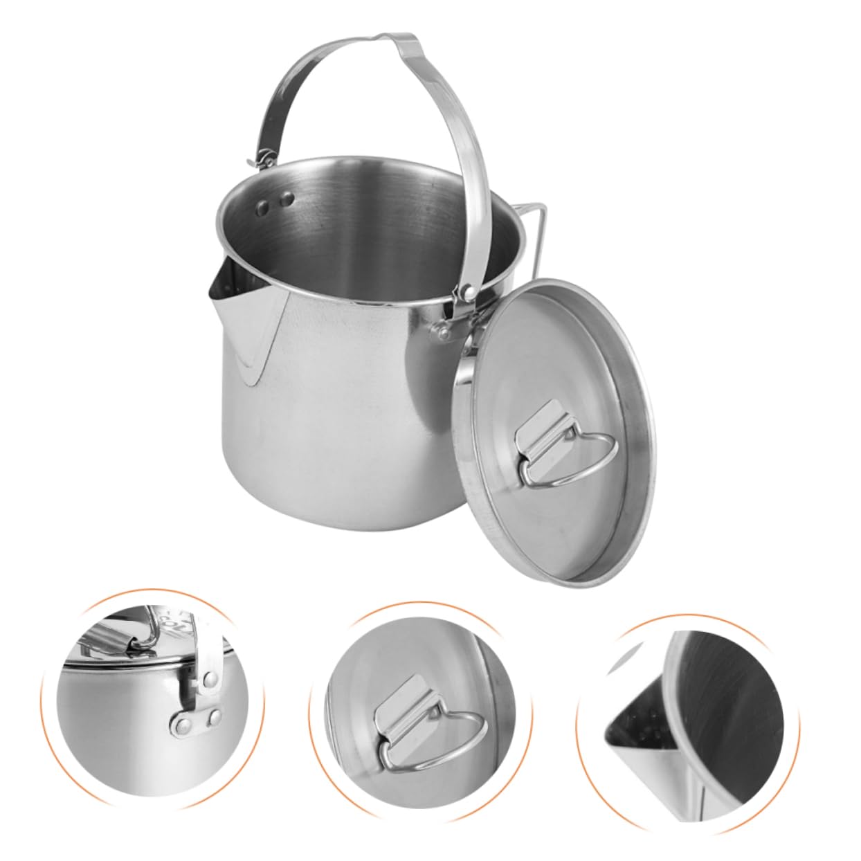 Outdoor Wasserkessel aus Edelstahl 1,2 L Leicht und Widerstandsfähig für Camping und Wandern Praktisch zum Wasserkochen