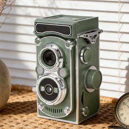 Cámara digital retro vintage portátil 24MP 2.7K verde miniatura 7
