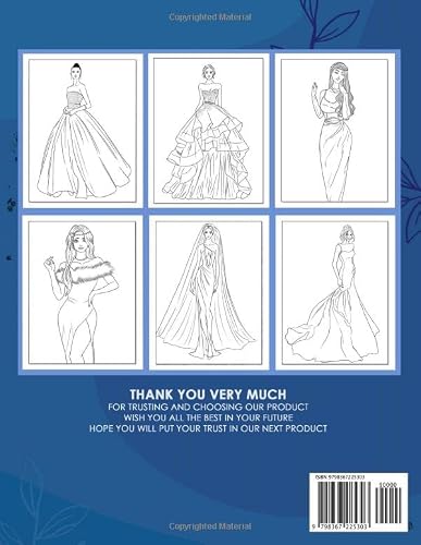 30 Gowns To Style Coloring Book: 30 Illustration Fashion Colouring Pages For Girls And Adults With Beautiful Women Top Model In Ball Dresses, Evening Gowns, Wedding Dresses #TOP1