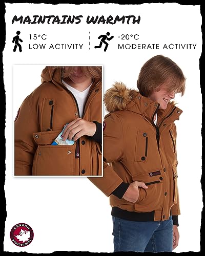 CANADA WEATHER GEAR Boys' Winter Coat - Heavyweight Bomber Parka Ski Jacket (Size: 8-20)4