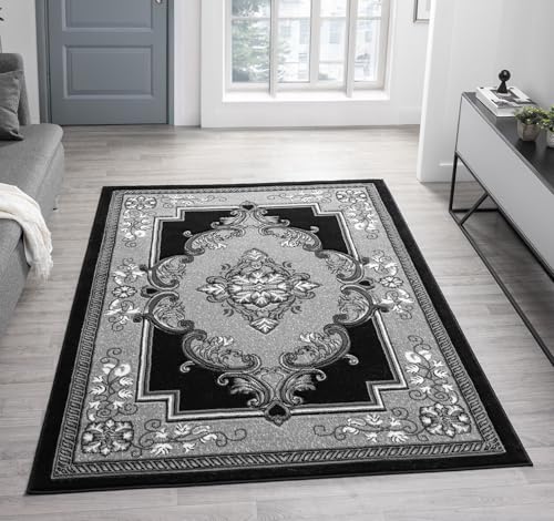 Modern Traditional Hand Carved Oriental Floral Rug 5