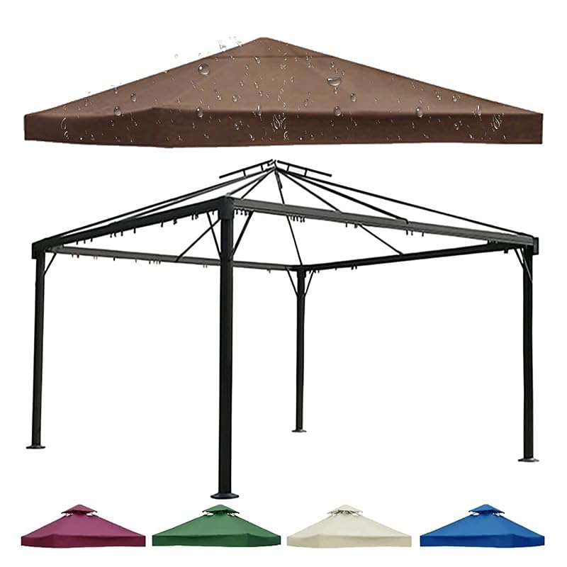 Toit Tente Fête 3x3 Imperméable Oxford Tonnelle Jardin 2 Niveaux