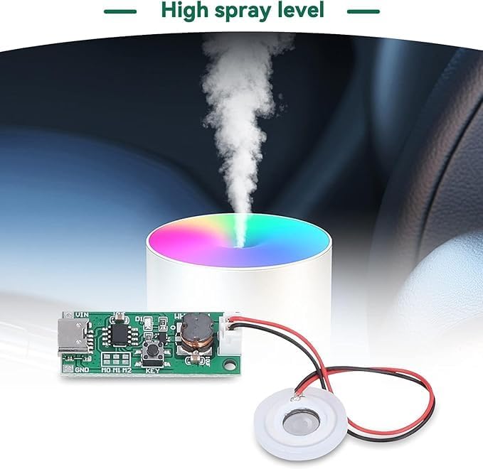 Image of SP Electron Type C 5v DC Ultrasonic Piezoelectric Humidifier Moisture Atomizing Chip Mist maker circuit Board for Electronic DIY Projects, Home and Office Atomizer etc