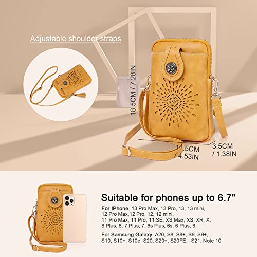 Aphison Mini Cell Phone Purse, Leather Small Crossbody Bags For Women, Lightweight Cute Purses For Teen Girls With Tassel #TOP4
