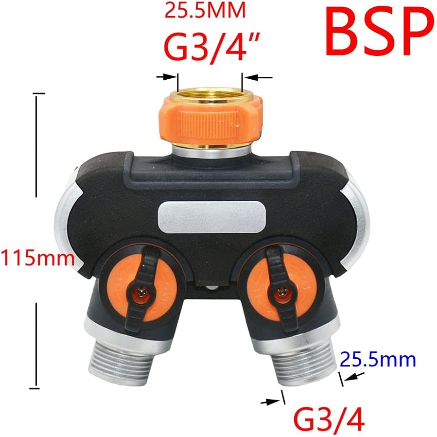 Generic Utility Hose Butt Hose Connector Adapter 3/4 inch 4-Way Brass Plastic Garden Hose Dispenser Y-Type Wateconnector Dispenser for Outdoor Faucets and Faucets/Green