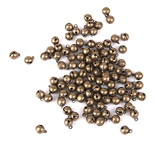 Miniatura 6 de Suneast 50 Pcs Cascabeles De Bronce Antiguo Campanas De Metal, Campanilla Para Decoración Navideña, Collares Antipérdida Diy Para Mascotas Y Animales De Granja, Fabricación De Joyas - 14mm