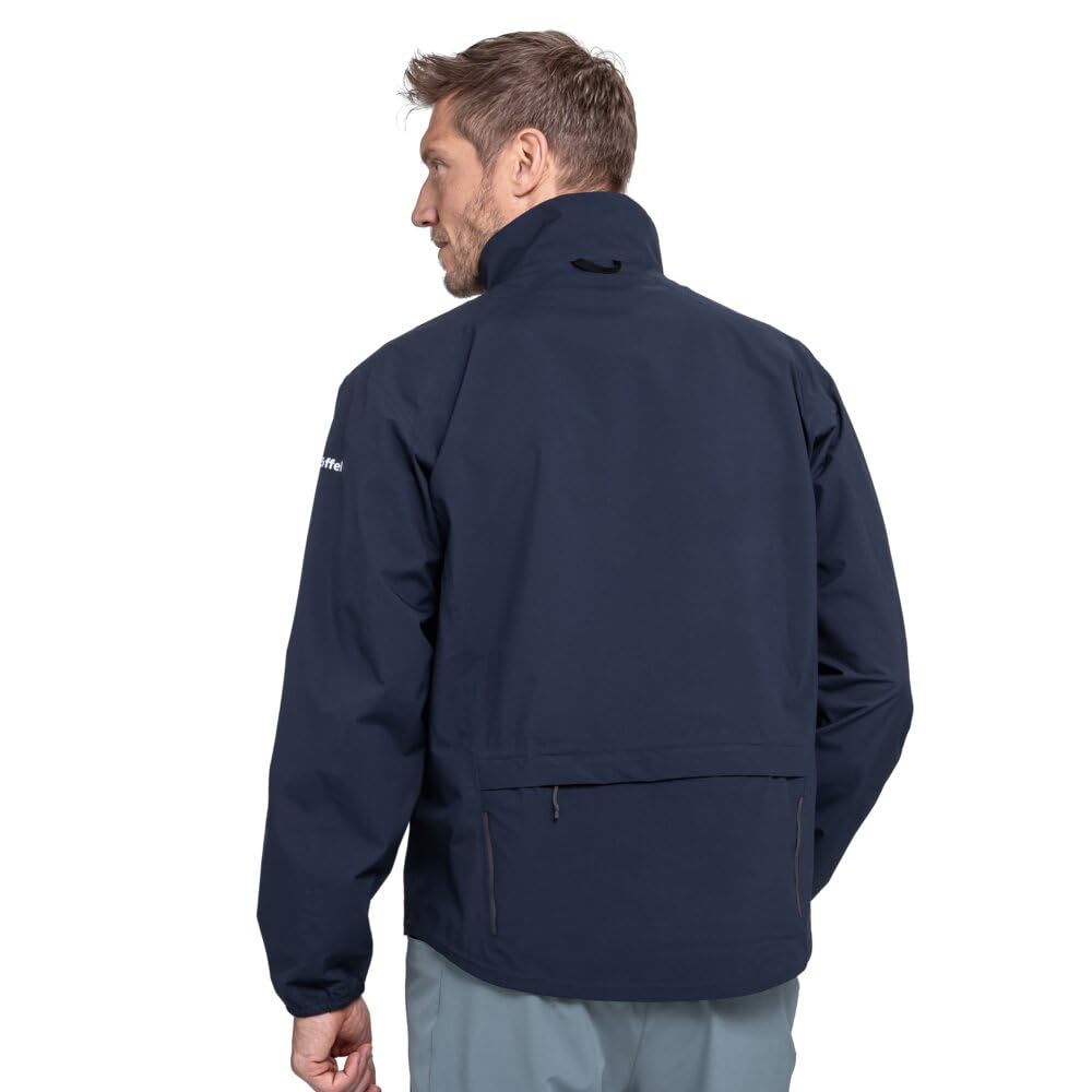 Schöffel Herren Jacket Style Lurbek MNS, wasserdichte Regenjacke mit radspezifischer Passform, Fahrradjacke mit Rückentasche, atmungsaktiv