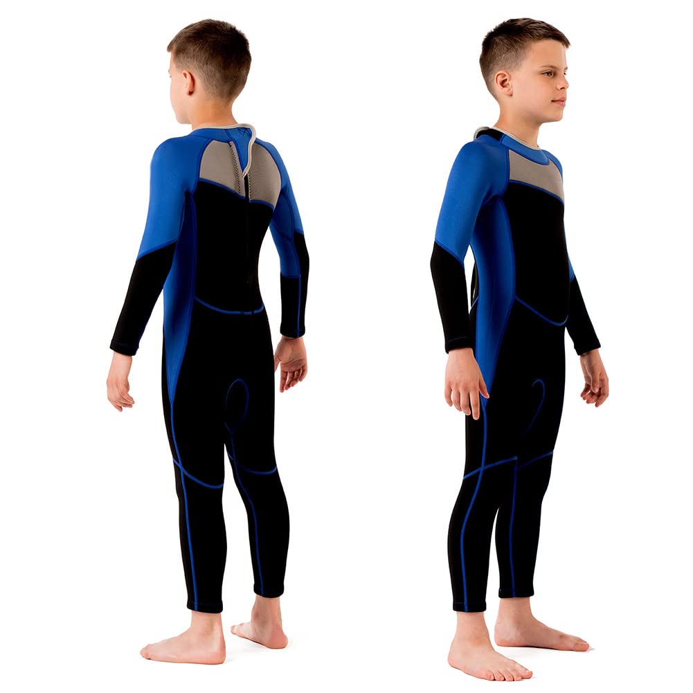 Children Diving Suit, Boy Wetsuit Zipper Design Fine Workmanship Stylish Comfortable for Man for Diving for Swimming(M125, 4 Yards)-image-5