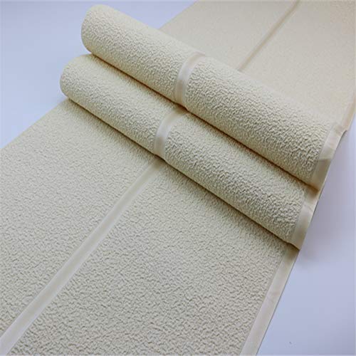Papier peint non tissé à rayures horizontales en daim beige