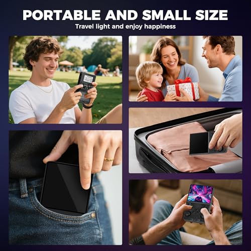 Image of R36S Handheld Game Console, Retro Game Console with 3.5-in IPS HD Screen, Video Game Consoles with 64GB Memory, Ultra-Long Standby Time, Perfect for Travel & Outings, Gift for Adults Teens Kids (Black)