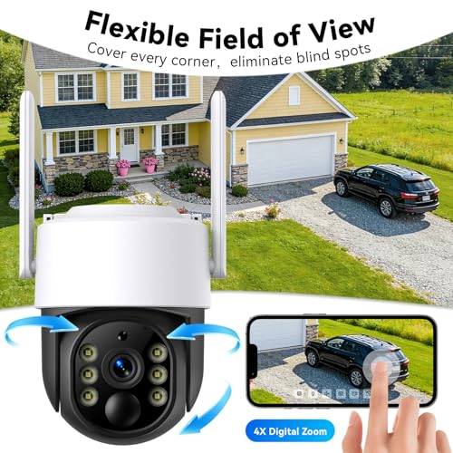 Chpuss Solar Security Camera Wireless Outdoor 2K HD Surveillance Solar Powered WiFi Camera - image 3