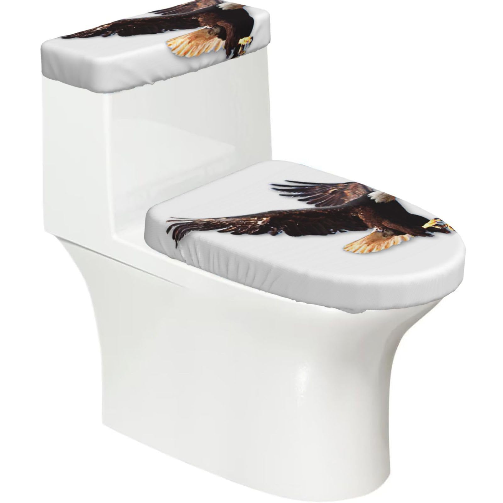 An Eagle Print Toilet Seat Lid And Tank Covers Universal Fit Smooth Seat Cushion Easy To Clean For Home Hotel