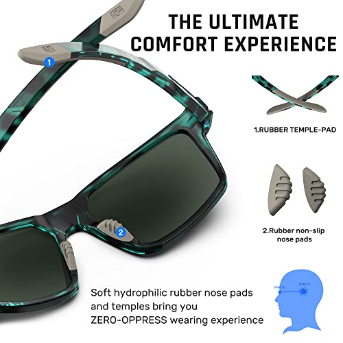 TOREGE Polarized Sports Sunglasses with 3 Interchangeable Lenses for Men Women Cycling Running Baseball Glasses TR654