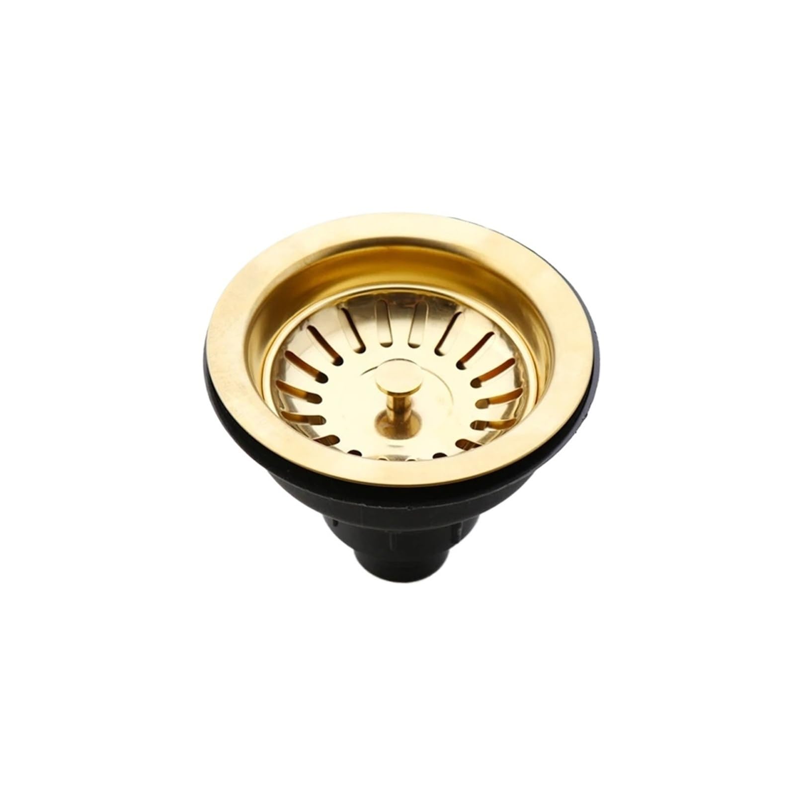 Sink Strainer SUS304 Sink Strainer Stopper Kit, Dish Drainer Set(Gold)