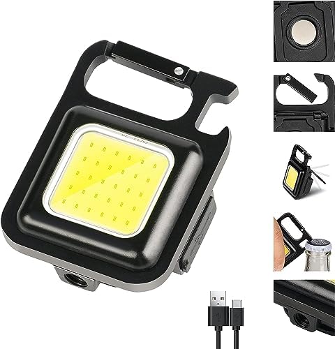 Mini Lanterna Multifuncional Cob, 4 modos de luzes Carregamento U...