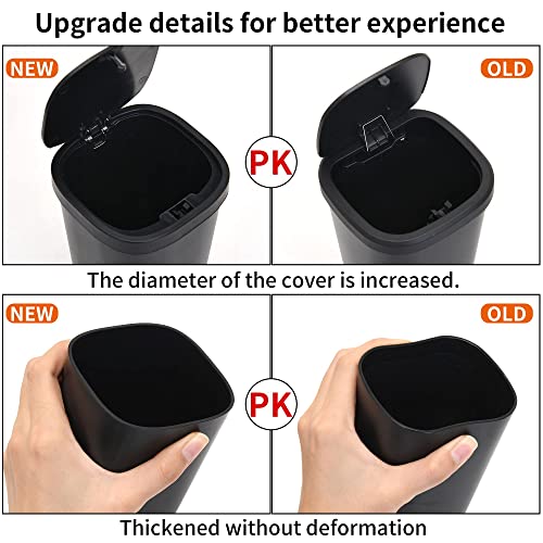 2 Packs Car Trash Can With Lid,Small Car Trash Bin,Automotive Garbage Cans With Car Trash Bags,Mini Auto Dustbin Garbage Organizer For Car Office Home,Car Door Trash Can #TOP3