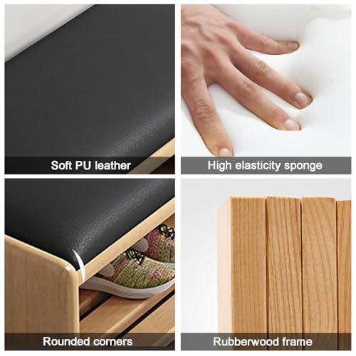 Banc à chaussures avec siège coussin pour une entrée chaleureuse