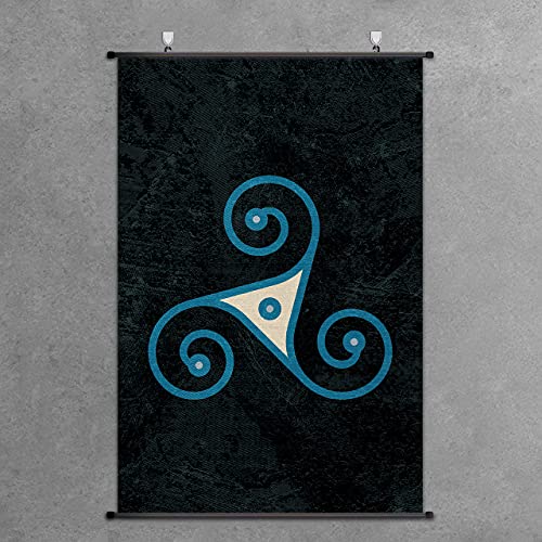 Póster celta antiguo de diseño vertical ideal para decorar salones y estudios místicos