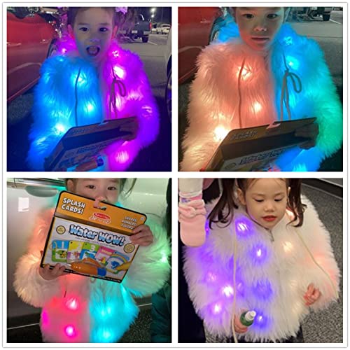 Shinyou Girls Winter Coat, Faux Fur Jacket,Princess Dress Coat, Led Light Up Jacket Chirstmas Costume Gift 3-4 #TOP3