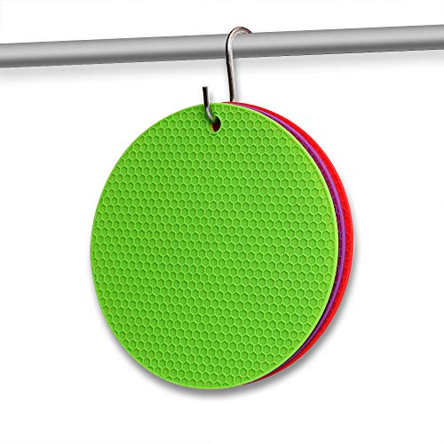 Cozihom Multifunktionales Silikon-Untersetzer Set - Zelluläre Pads, Hot Pads, Rutschfeste Isoliermatte - 7 Packungen