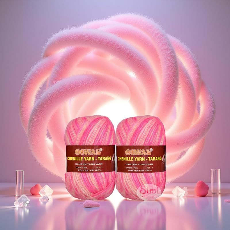 Image of M.G ENTERPRISE Feather Soft Needle Knitting Acrylic Wool (200 g, Strawberry)