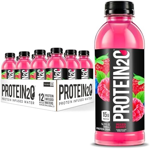 Protein2o 15g Whey Protein Infused Water, Mixed Berry, 16.9 oz Bottle (Pack of 12)…