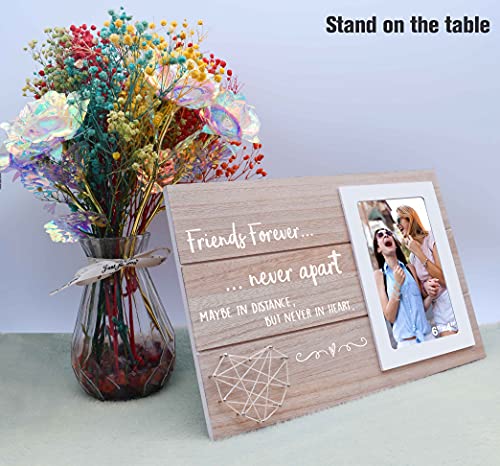 Friends Forever Never Apart,Maybe In Distance But Never In Heart-Long Distance Friendship Photo Frame Gift-Going Away Picture Frame Gift- Birthday Christmas Graduation For Best Friends Sister Bestie Bff #TOP4