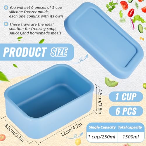 Molde de silicona para congelar 6 piezas 1 taza con tapa miniatura 2