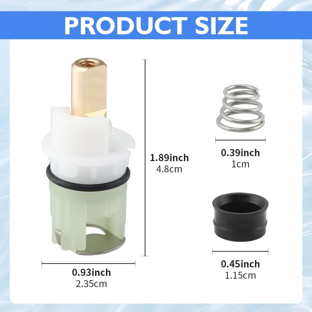 RP25513 Faucet Cartridge Replacement,Faucet Stem Assembly Repair Kit fits Two Handle,Cartridge Replacement with RP4993 Seat and Spring for Bathtub Shower Sink Bathroom Kitchen,2PCS