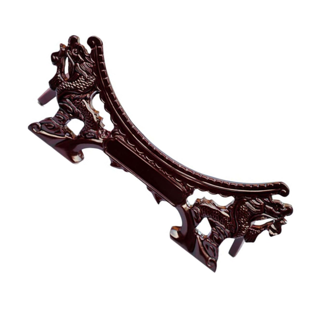 GLEAVI 5piezas Soporte para Platos De Madera Diseño De Dragón Exhibidor Decorativo para Platos De Soporte Compacto y Funcional Estante De Almacenamiento para Cocina y Comedor
