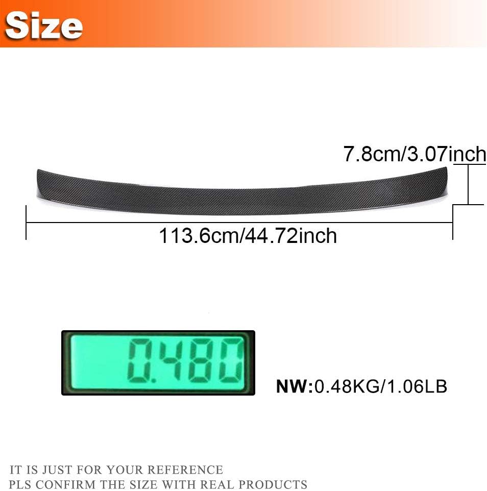 MCARCAR KIT Real Carbon Fiber Roof Spoiler Compatible with BMW 6 Series F06 M6 4-Door 2012-2019 Car Rear Window Spoiler Wing Lip Factory Outlet