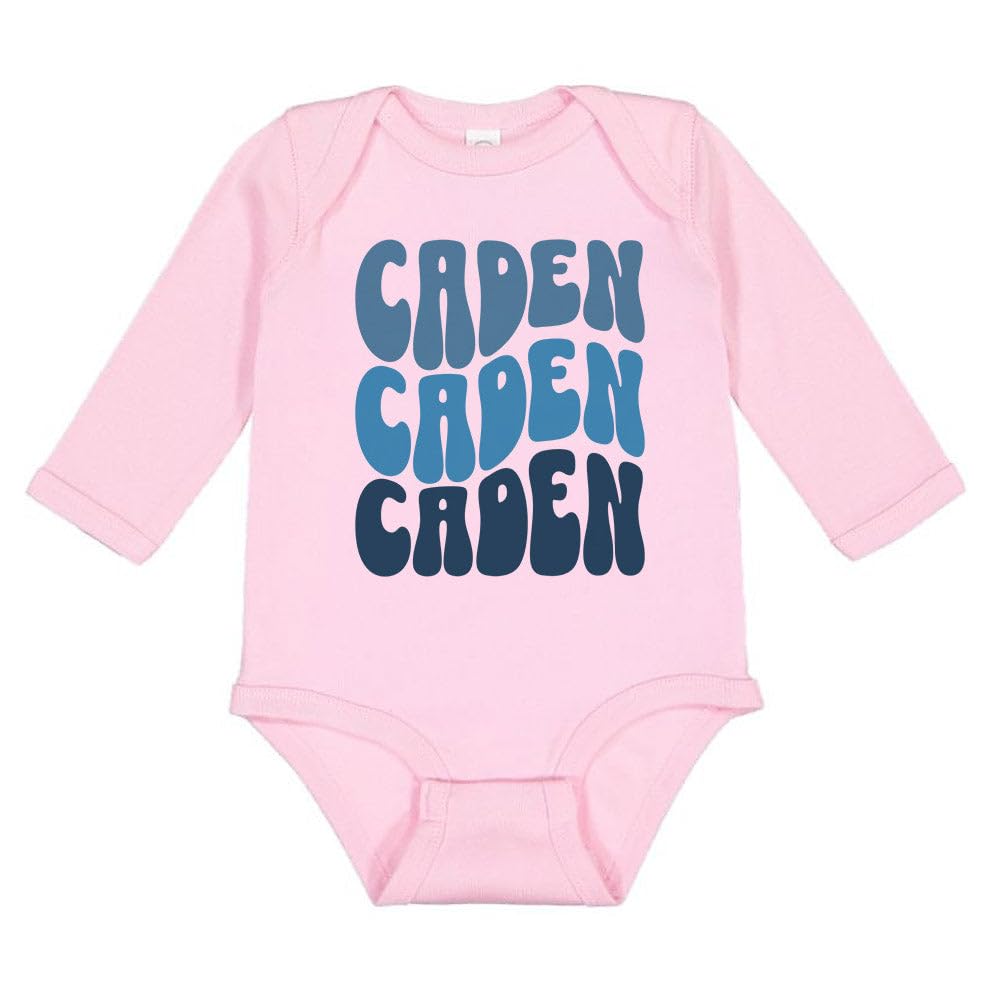 Wavy Caden Long Sleeve Baby Infant Bodysuit
