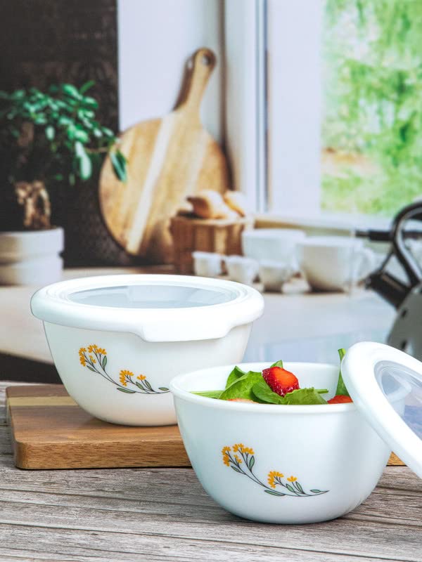 Buy CELLO Opalware Royale Mixing Bowl Small with Premium Lid (Set of