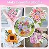 UXORSN Pipe Cleaners Craft Flowers Kit 800 PCS 13 Multi-Colored Pipe Cleaners Bulk Chenille Stems for DIY with Instruction Handmade Bouquet Flower Making Kit Arts and Craft Supplies for Flowers #5