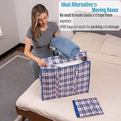 5 Pack Strong Extra Value Large Laundry Bags With Zips | Reusable & Waterproof Storage Moving Bag With Zipper Top