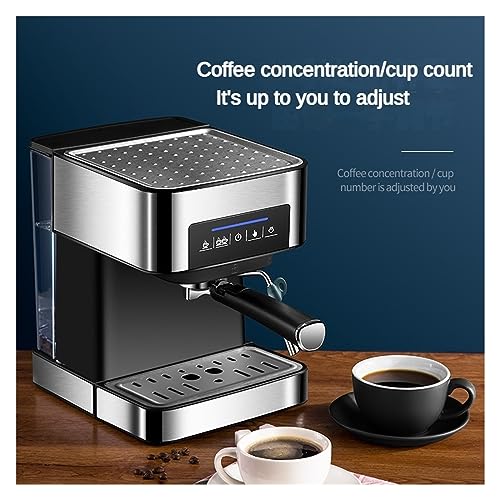 GLJTUO 1,6 L Wassertank Italienische Kaffeemaschine Edelstahlgehäuse Haushalt Kleine Halbautomatische 20-Bar-Hochdruckextraktion Home – Bild 5